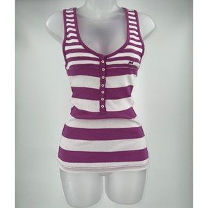 Vintage The Classic Le Tigre Button Front Ladies Tank Top Size Small